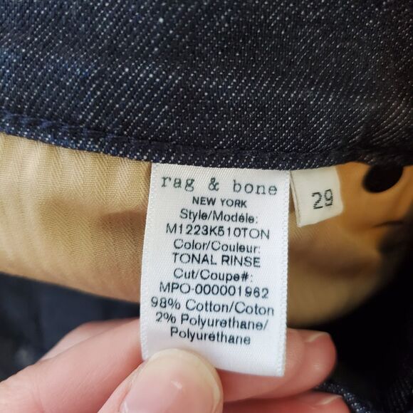 Men's NWOT Rag & Bone Slim Blue Jeans - Picture 8 of 8